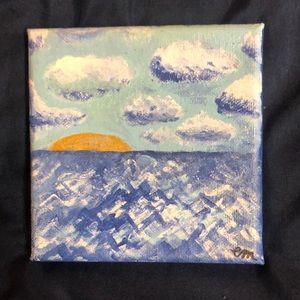 Painting on canvas. 5 inches by 5 inches.